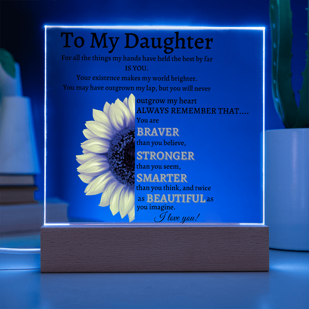 To My Daughter Plaque, I Love You! | Daughter Birthday Gift | Daughter Graduation Gift