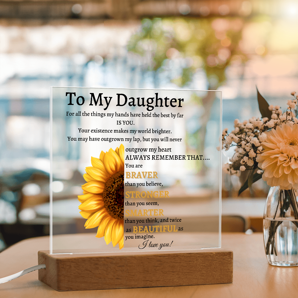To My Daughter Plaque, I Love You! | Daughter Birthday Gift | Daughter Graduation Gift