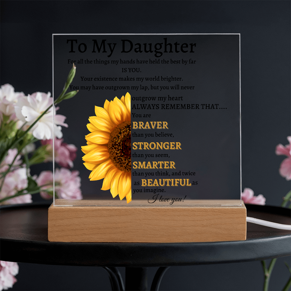 To My Daughter Plaque, I Love You! | Daughter Birthday Gift | Daughter Graduation Gift