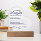 To My Beautiful Daughter Plaque, Daughter Gift From Mom