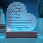 Bonus Daughter Acrylic Plaque| Daughter Gift From Dad