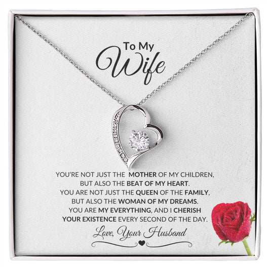 Heartfelt Devotion: Radiant Love Pendant – A Valentine's Message Card for My Beloved Wife