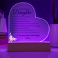 To My Beautiful Daughter Plaque, Daughter Gift From Mom