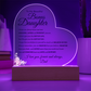 Bonus Daughter Acrylic Plaque| Daughter Gift From Dad