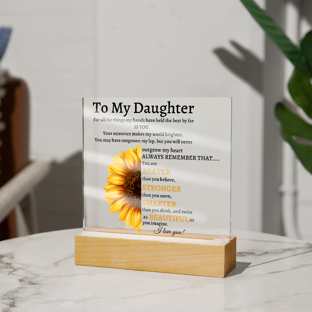 To My Daughter Plaque, I Love You! | Daughter Birthday Gift | Daughter Graduation Gift