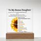 To My Bonus Daughter Plaque from Mom