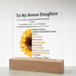 To My Bonus Daughter Plaque from Mom