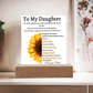 Personalized Sunflower Night Light for Daughter | Gift from Dad | Personalized Acrylic LED Gift