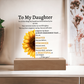 To My Daughter Plaque, I Love You! | Daughter Birthday Gift | Daughter Graduation Gift