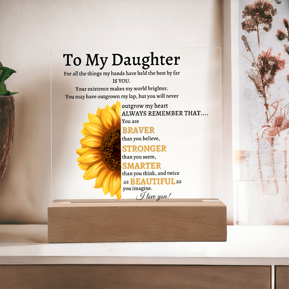 To My Daughter Plaque, I Love You! | Daughter Birthday Gift | Daughter Graduation Gift