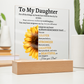To My Daughter | You Are Braver Than You Believe | Love Dad | Square Acrylic Plaque| Night Light| Daughter Gift From Dad