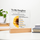 To My Daughter Plaque, I Love You! | Daughter Birthday Gift | Daughter Graduation Gift