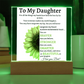 Personalized Sunflower Night Light for Daughter | Gift from Dad | Personalized Acrylic LED Gift