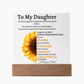 To My Daughter | You Are Braver Than You Believe | Love Dad | Square Acrylic Plaque| Night Light| Daughter Gift From Dad