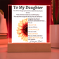 Personalized Sunflower Night Light for Daughter | Gift from Dad | Personalized Acrylic LED Gift