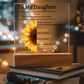 To My Daughter | You Are Braver Than You Believe | Love Dad | Square Acrylic Plaque| Night Light| Daughter Gift From Dad