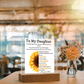 Personalized Sunflower Night Light for Daughter | Gift from Dad | Personalized Acrylic LED Gift