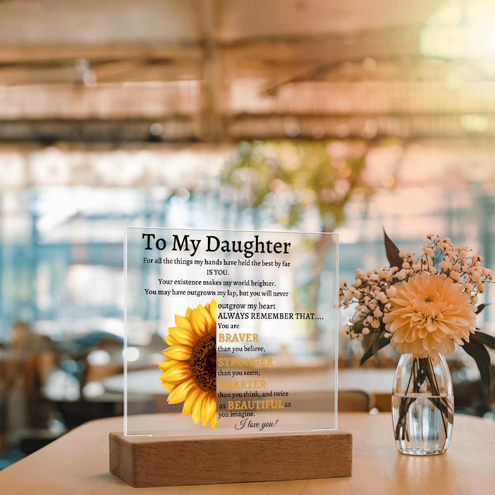 To My Daughter Plaque, I Love You! | Daughter Birthday Gift | Daughter Graduation Gift