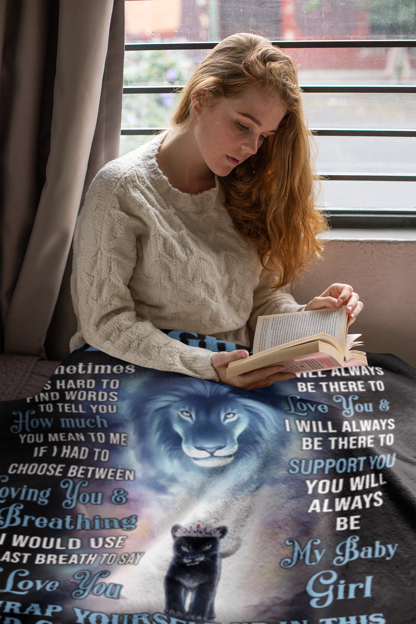 For My Daughter, Lion Fleece Blanket (From Dad)