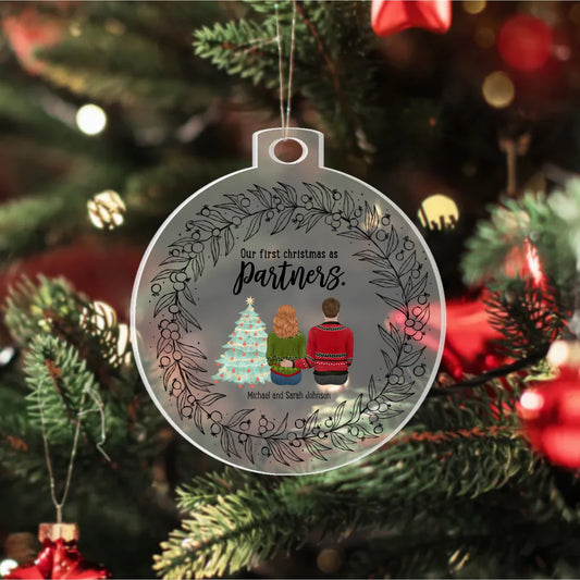 Personalized | Our First Christmas | Acrylic Ornament